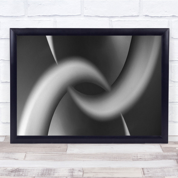 Interlocked Paper Lightbox Lights Monochrome Black-and-white Wall Art Print