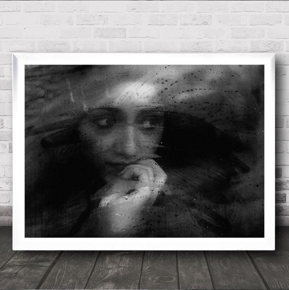 Passion2013 B&W Portrait Doubt Glance Hand Face Texture Blur Wall Art Print Passion2013 B&W Portrait Doubt Glance Hand Face Texture Blur Wall Art Print