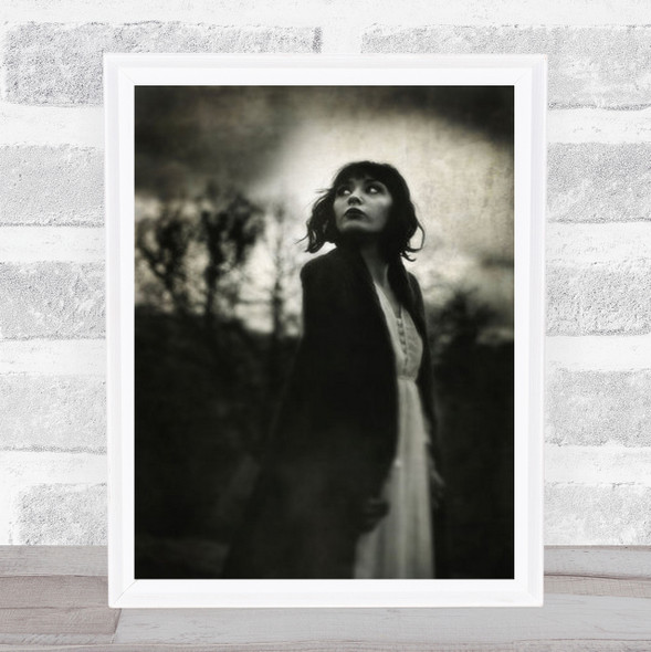Blurred Nostalgy Portrait Texture Filter Vintage Retro Mood Wall Art Print