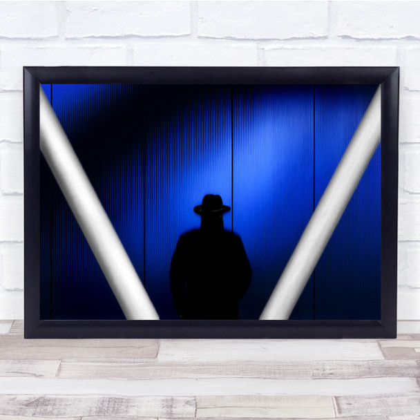 Mystery Shopper Silhouette Hat Person Lines Blue Shop Wall Metal Art Print Mystery Shopper Silhouette Hat Person Lines Blue Shop Wall Metal Art Print