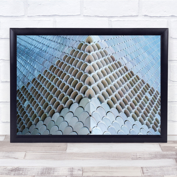 Scallops Abstract Scallop Shell Repetition Pattern Geometry Wall Art Print