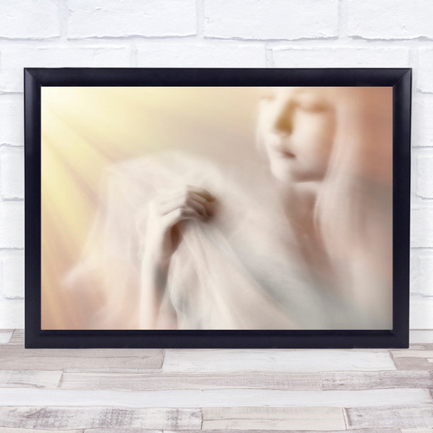 Blonde Beauty Hand Lens Soft Fabric Silk Hair Emotion Mood Wall Art Print Blonde Beauty Hand Lens Soft Fabric Silk Hair Emotion Mood Wall Art Print