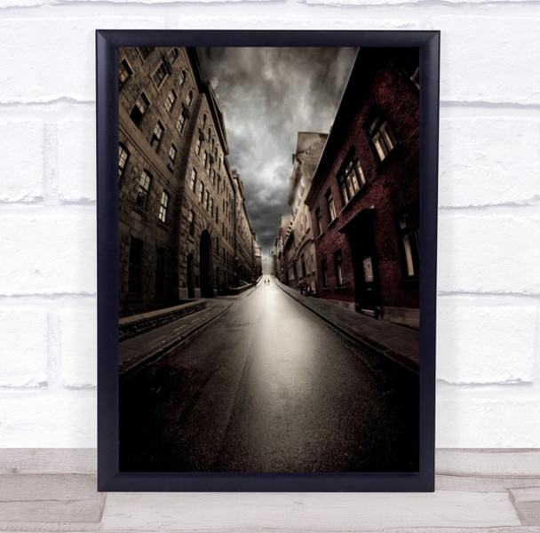 Dead End Alley Street Facade Perspective Road Way Infinity Wall Art Print
