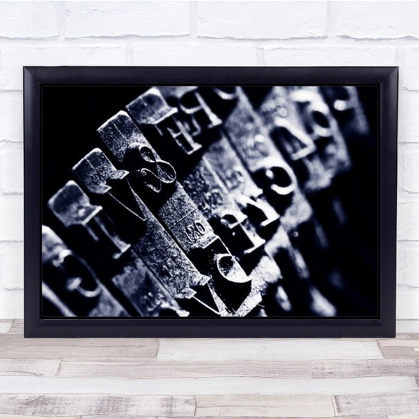 Erika's Types Typewriter Typebar Text Macro Abstract Toned Wall Art Print
