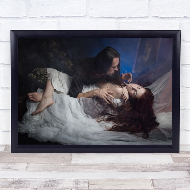 Man Grabbing Woman Ghosts Creative Edit Passion2013 Poland Wall Art Print
