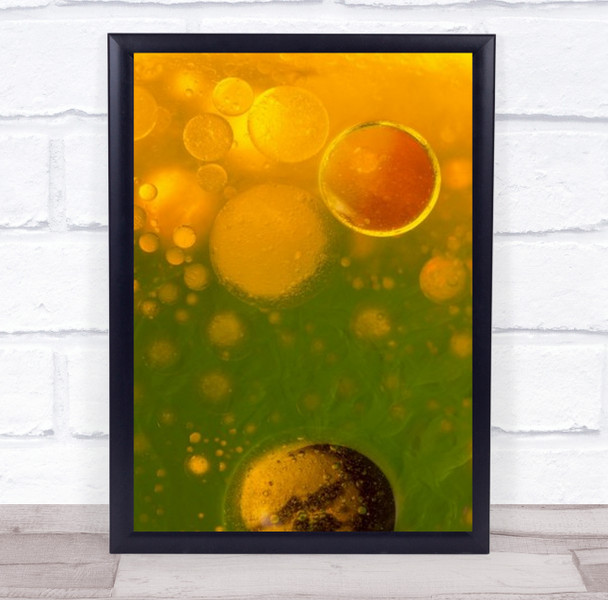 Spring Fantasy Soft Yellow Green Ring Rings Bubble Bubbles Wall Art Print