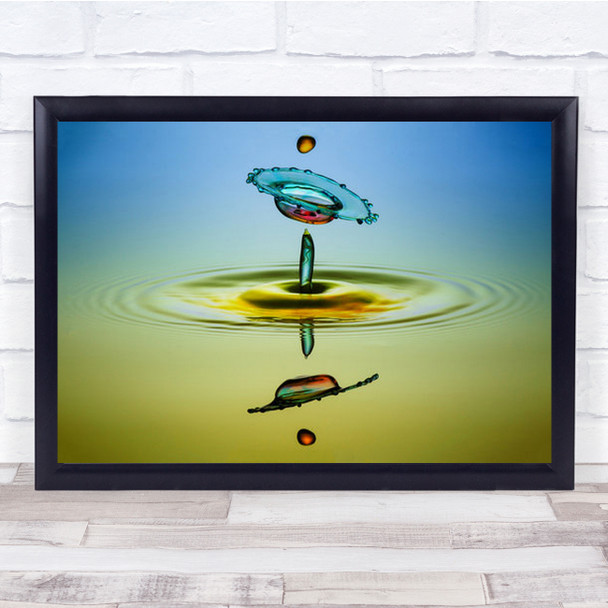 Ufw Unidentified Flying Water Drops Abstract Macro Droplet Wall Art Print