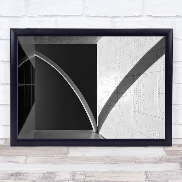V Architecture Shapes Geometry B&W Abstract Porto Portugal Wall Art Print