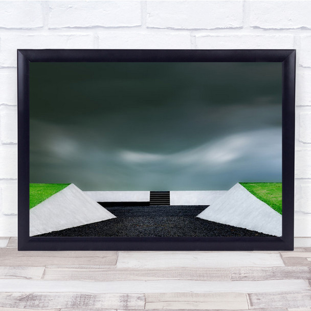 Adventure Abstract Graphic Shapes Geometry Green Symmetry Wall Art Print