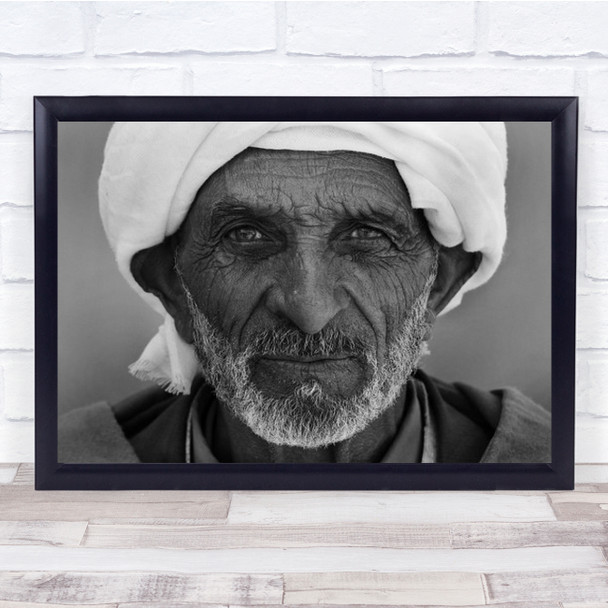 The Pride Of A Shepherd Midelt Morocco Close Up Old Man Wall Art Print