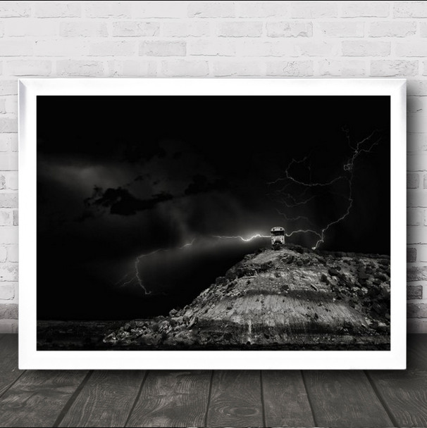 Thunderstorm, You're A Beautiful Disaster Creative Edit Wall Art Print