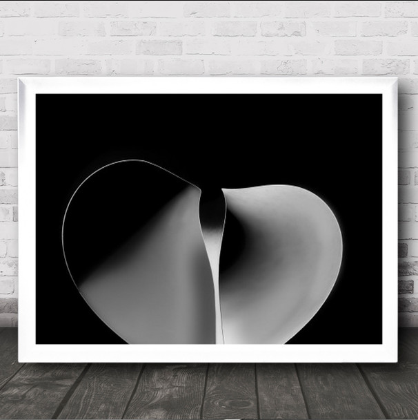 Affection Paper Light Monochrome Curve Shadow Graphic Wall Art Print
