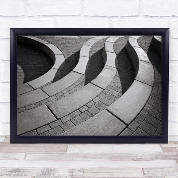 Curves Stones Street Shadows Perspective Utrecht Wave Wall Art Print