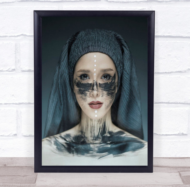 Rabbi 2 Portrait Woman Face Female Girl Paint Painted Wall Art Print