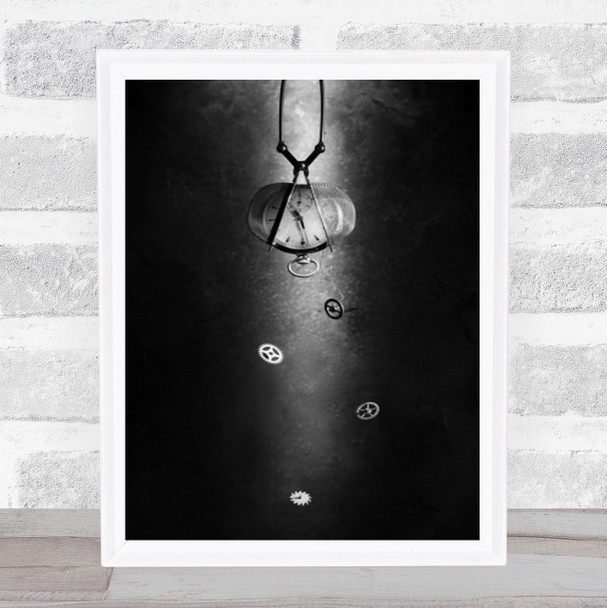 Tea Time Creative Edit B&W Black And White Watch Nuts Wall Art Print
