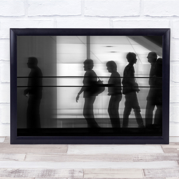 Glimpsing Encounters People Encounter Shadow Graphic Wall Art Print