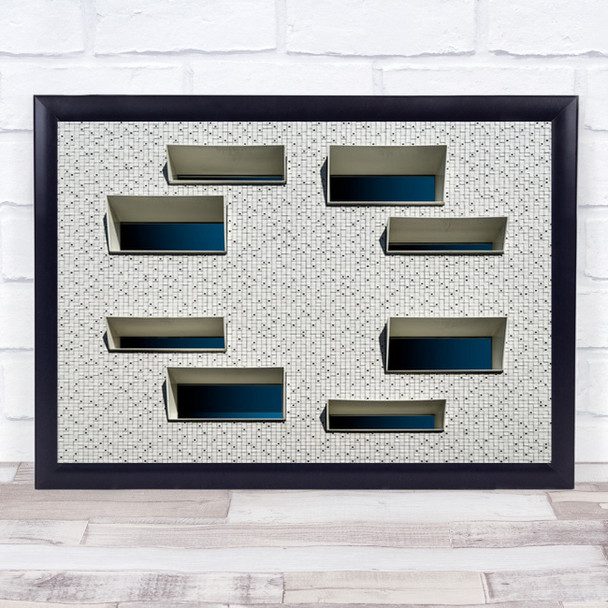Circle Of Rectangles Abstract Windows Window Wall Facade Art Print