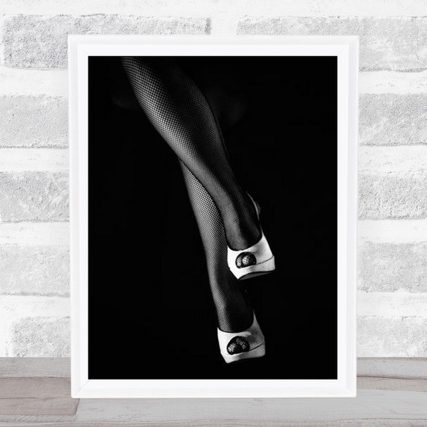 Femininity Graphic Contrast Legs In High heel Shoes Wall Art Print