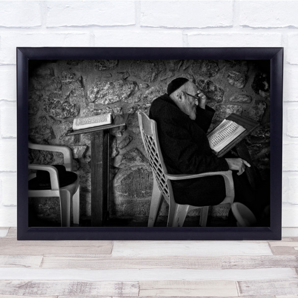 Reading A Holy Book Jerusalem, Israel Jerusalem Man Wall Art Print