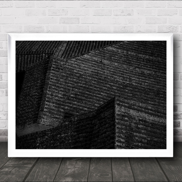 Rooftops Lisbon Roof Roofs Rooftop B&W Architecture Wall Art Print
