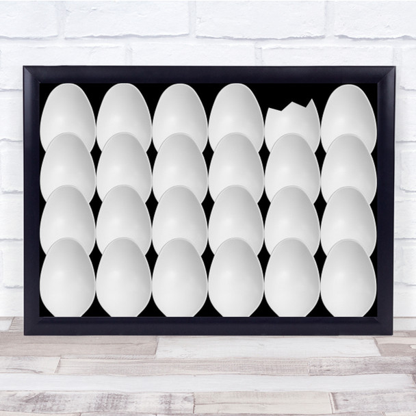 Spoons Abstract Eggs Spoon Creative Edit Repetition Wall Art Print