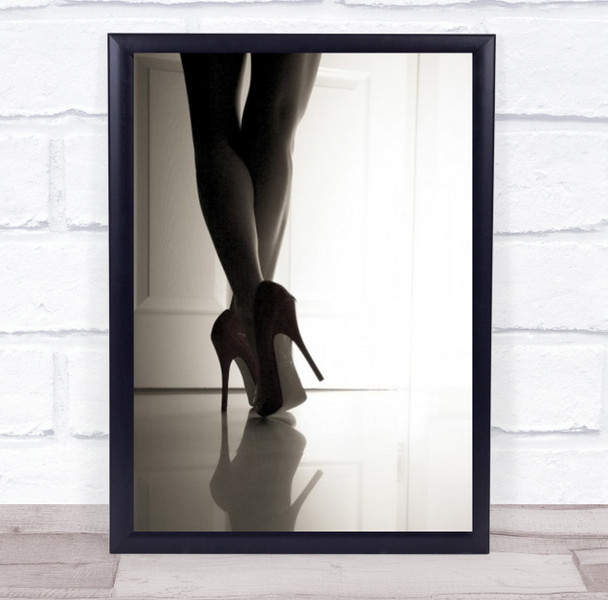 Red Violin Legs Heels Light Door Shoes High Person Wall Art Print