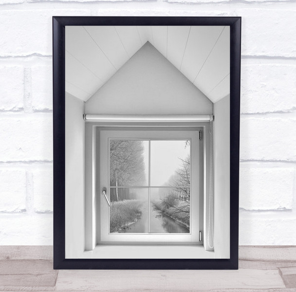 A Crystal View From My Window Canal Trees Belgium Wall Art Print