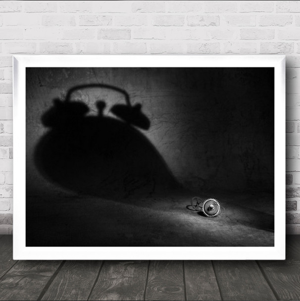 What Is Time Conceptual Gear Cog Wheel Mechanical Wall Art Print