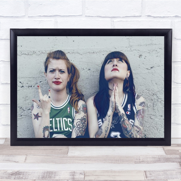 Women Tattoos Eyes Expression Rock Basket Redhead Wall Art Print Women Tattoos Eyes Expression Rock Basket Redhead Wall Art Print