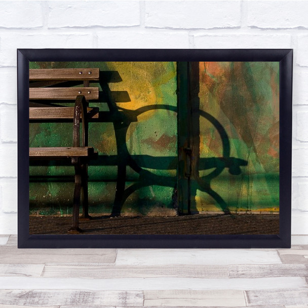 Bench Color Texture NYC Abstract New York Us USA Wall Art Print