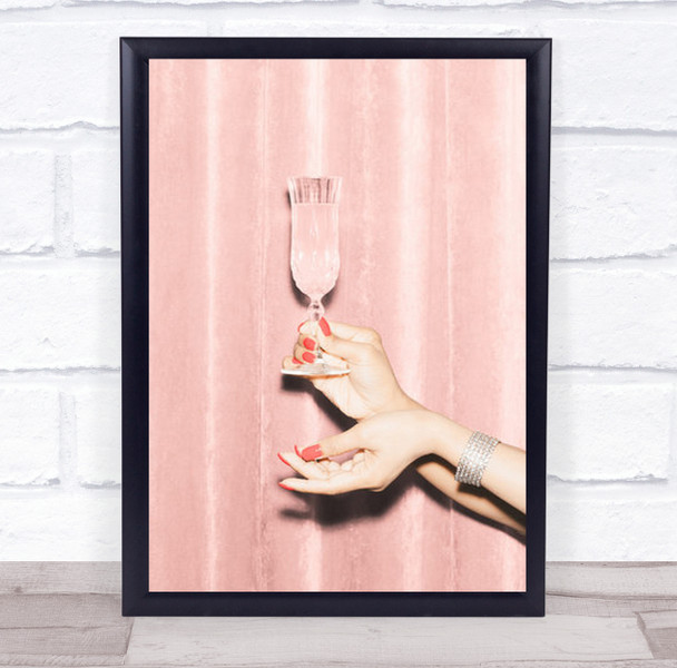 Here's To Pink 01 Studio Fashion Lifestyle Drink Wall Art Print