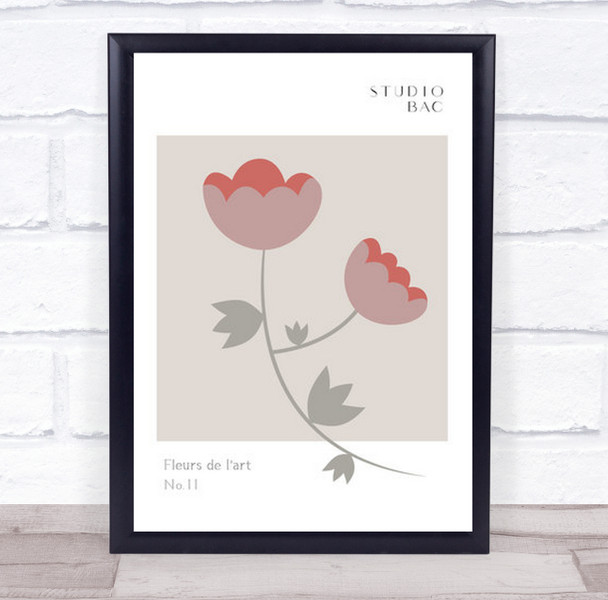 Pink Roses Artistic Flowers Botanical Studio Bac Wall Art Print