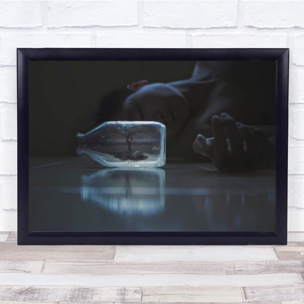 I Can't Save A Tree Dead Life Lonely Bottle Boy Wall Art Print