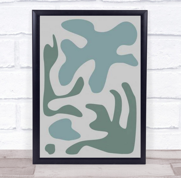 Seaweed Teal No 2 Shapes Studio Illustration Wall Art Print Seaweed Teal No 2 Shapes Studio Illustration Wall Art Print