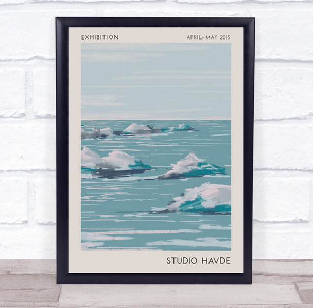 Studio Havde Seascape Sea Ocean Illustration Wall Art Print