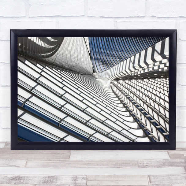 Into The Sky And Back Look Up Building Wave Wall Art Print