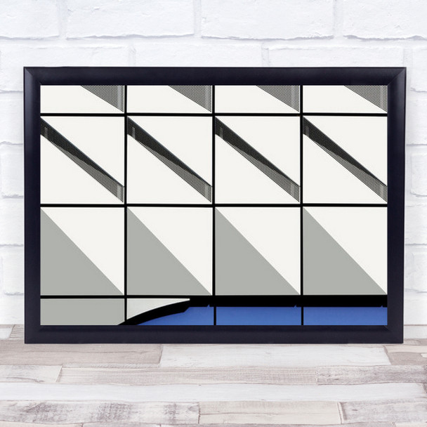 Abstract Architecture 1 Lines B W Light Wall Art Print