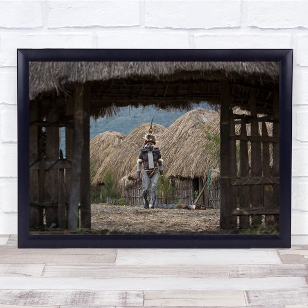 The Last Tribe Papua Baliem Valley Huts Wall Art Print