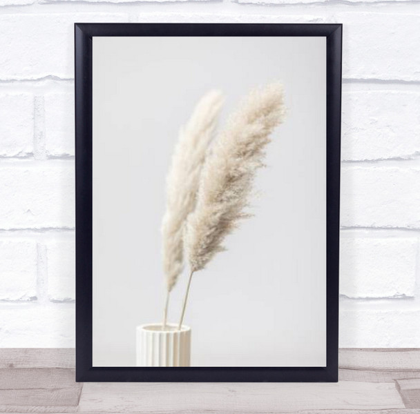 Pampas Grass Grey 11 Botanical Studio Wall Art Print