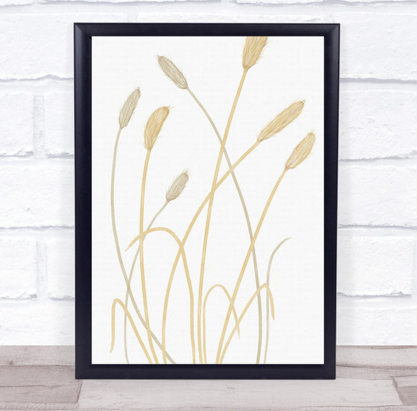 Bunny Grass 01 Illustration Pampas Wall Art Print