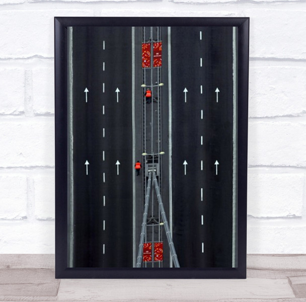 Following The Orange Roads Arrows Wall Art Print