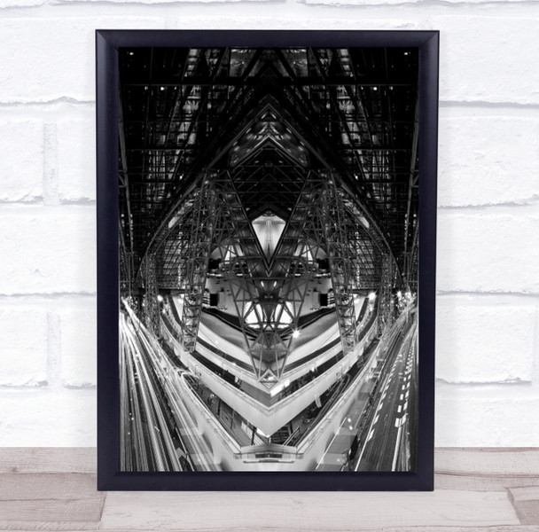 Dimension City B&W Traffic Wall Art Print