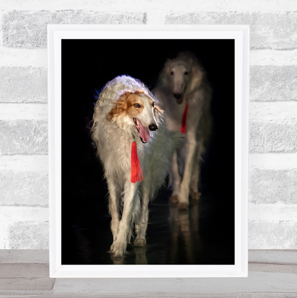 Defile Dogs On A Catwalk Wall Art Print