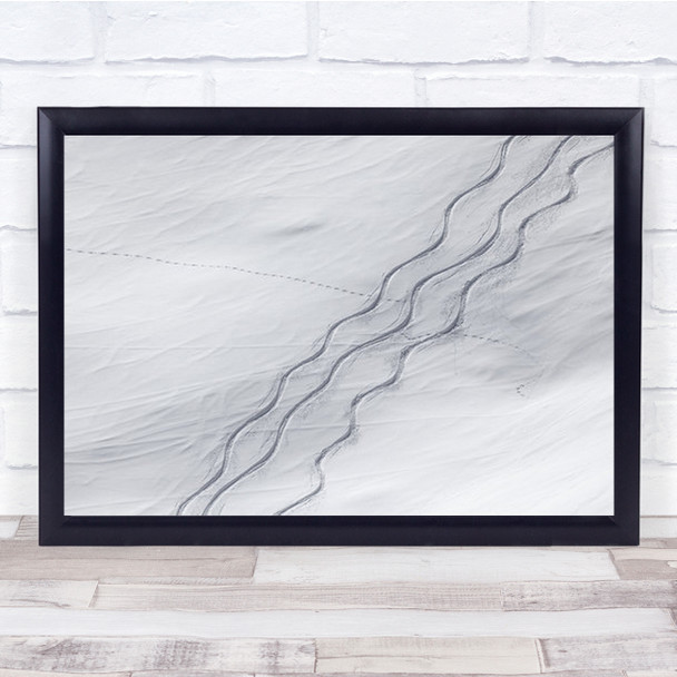 Cross Over Trail Snow Wall Art Print