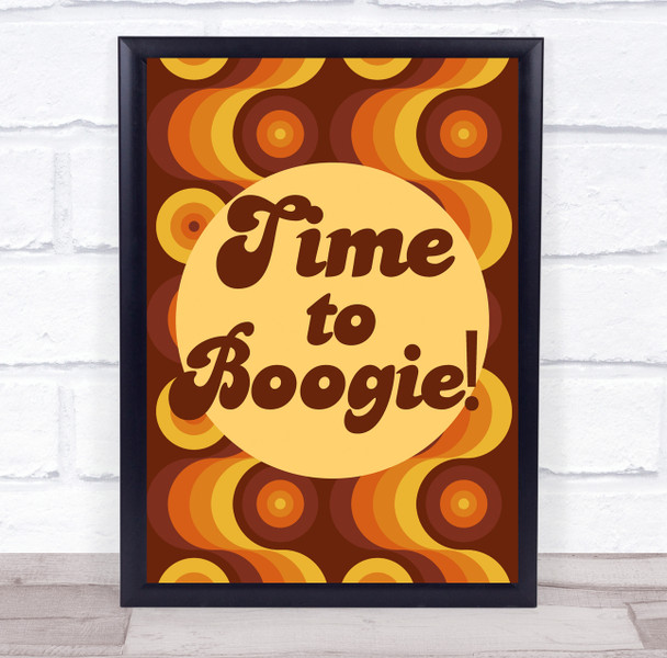 1970 70's Birthday Groovy Waves Time To Boogie Personalized Event Party Sign