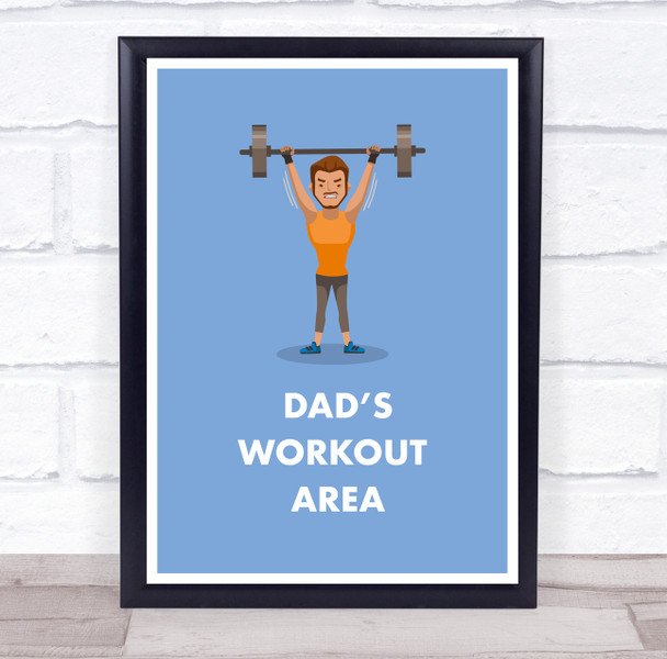 Dad's Workout Area Weight Over Head Room Personalized Wall Art Sign