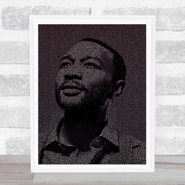 John Legend All Of Me Face s Music Song Lyric Wall Art Print