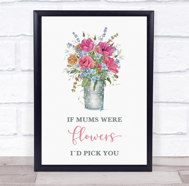 Flowers Bouquet Mother's Day Personalized Gift Art Print
