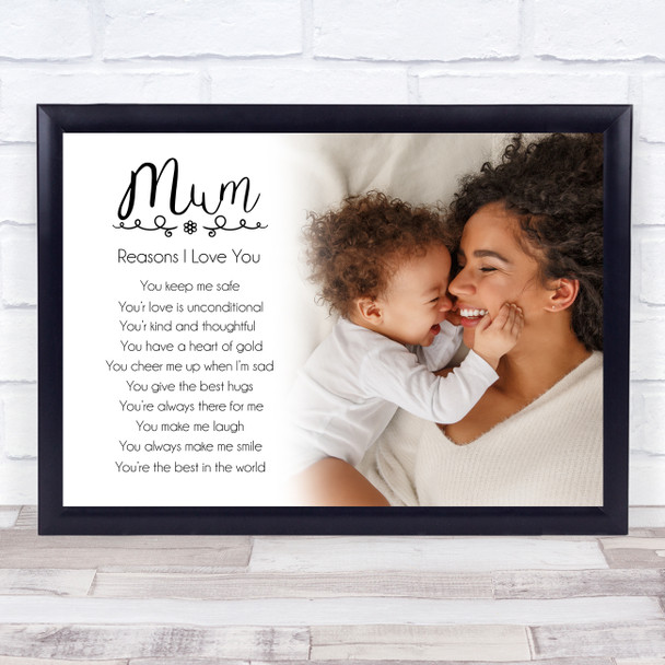 Reasons I Love You Photo Mum Personalized Gift Art Print