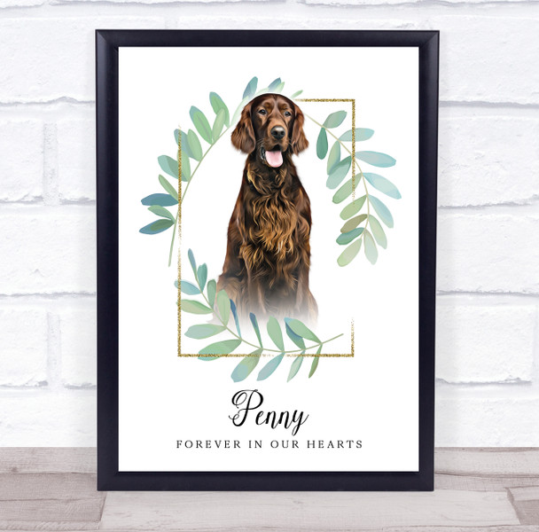 Chocolate Dog Pet Memorial Loving Memory Personalized Wall Art Gift Print